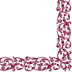 Shoptoria Rob Bordo serviettes rouge foncé avec motif ornemental - décorations de table / mariage - 50 X serviettes pliantes, 40 X 40 cm