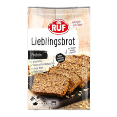 RUF Lieblingsbrot Protein, Brot-Backmischung, Brotmischung, Brotteig-Mischung, Proteinreiches Brot, Glutenfrei, Ohne Mehl & Hefe, 1 X 500G Naty Shop 500 G (1Er Pack) Protéines