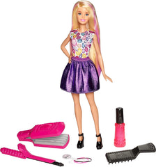 Mattel Barbie DWK49 Ensemble de jeux Wellen et Lockenspaß, grande couleur
