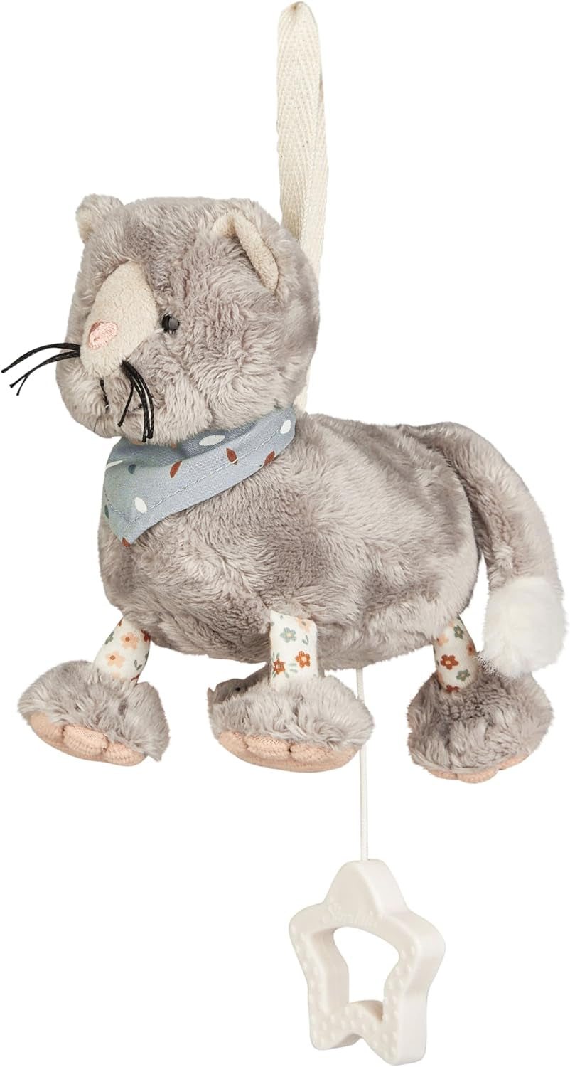 Sterntaler S cat Lilly boîte à musique - boîte à musique pour bébé en tissu doux - peluche à nouer pour les enfants - l'aide au sommeil a un effet apaisant à la maison et en déplacement, gris Toys Bebe Naty Shop Default Title