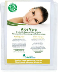 Taie d'oreiller Mediflow aloe vera, protège oreiller, coton, blanc, 40 X 80 Cm Naty Shop oreillers standards 40 X 80 Cm