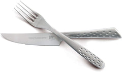 Service à steak Weber Deluxe, 6 pièces, design monobloc en acier inoxydable, poignée ergonomique extra tranchante Cuisine Naty Shop