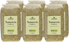 Riz brun à grains longs biologique paquet de 6 (6 x 1 kg)
