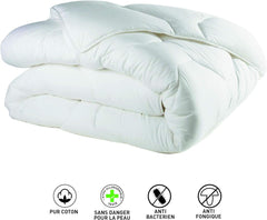 Blanrève Cthalvd011420 Housse de couette Hollofil Allerban coton chaud blanc 140 X 200 cm Couettes et couettes Naty Shop