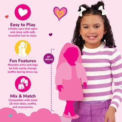 Our Generation - Milo - Poupée garçon de 46 cm - Yeux marron réalistes et cheveux bruns bouclés - Bagages à roulettes et accessoires de voyage - Jeu de simulation - Jouet pour 3 ans et plus