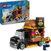 LEGO City Burger Van, Food Truck Toy for 5 Plus Year Old Boys & Girls, Vehicle Building Toys, Kitchen Playset with Vendor Minifigure and Accessories, Imaginative Play Gifts for Kids 60404