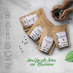 ORIGEENS Bio Kaffeebohnen Probiersset 1kg | Premium Bio Arabica Café Ganze Bohnen Set 4x250g | Röstung traditionnel | Ensemble de cafetières à café
