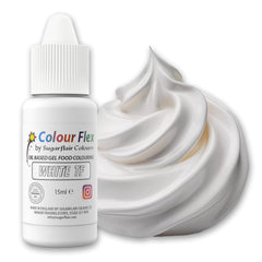Sugarflair Colourflex Colorant alimentaire à base d'huile blanche, colorant alimentaire liquide hautement concentré, colorant alimentaire pour crème au beurre, chocolat, pâte, fondant, glaçage et plus encore - 15 ml