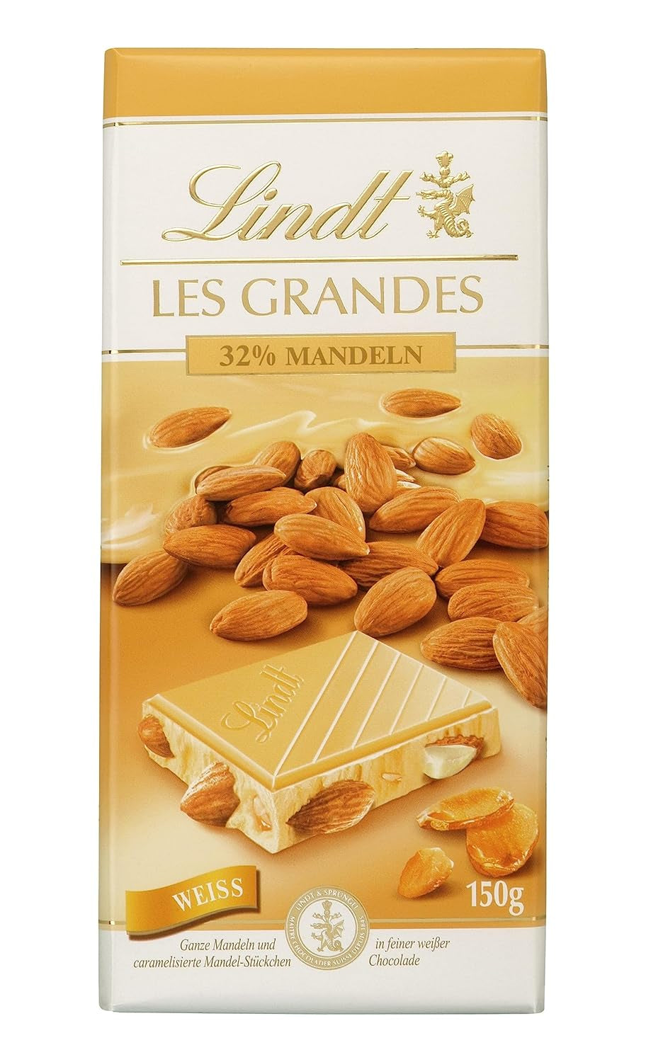 Lindt Chocolat Les Grandes Amande, 150 grammes Chocolate Candy Naty Shop Titre par défaut