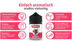Twizzy, aromă intensă de zmeură, 60 mililitri Arome Naty Shop