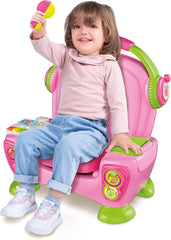 Clementoni 17755 Fauteuil chantant avec son et danse roses - fauteuil interactif et multifonctionnel pour enfants en italien, jouet 1 an - Made in Italy, multicolore Jouets Bebe Naty Shop