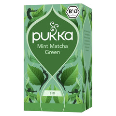 Poukka | Tisane Bio "Menthe Matcha Verte" | Menthe, menthe poivrée et matcha | Thé vert pour la fraîcheur matinale | Paquet de 1 | 20 sachets de thé