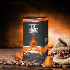 Kaffee Kapseln compatible Nespresso, 1 x 10 Kapseln, arôme caramel