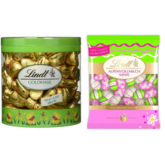 Mini lapins en chocolat doré | Sachet de 700 g et édition chocolat décorative | Sachet de 180g | Œufs en chocolat au lait de qualité supérieure, emballés joyeusement et colorés, pour Pâques | Chocolat de Pâques