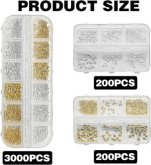 3400 pièces Goldene et Silberne Sternperlen, Goldene Nagelanhänger, Zubehör Für Nagelschmuck, Schöne Sternnagelanhänger Für Nägel, Nail Art Strass