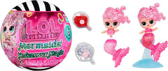 Mdr Surprise ! Mermaids Makeover Magic Tots - Véritable brillant à lèvres pour vous et votre poupée à fabriquer vous-même, mélanger et créer du maquillage, jeu d'eau amusant, 6 poupées à collectionner - 4 ans et plus