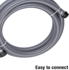 Tuyau d'aspiration Gardena 3,5 m : Tuyau d'aspiration robuste pour rallonger le kit d'aspiration, diamètre 25 mm, résistant au vide et prêt à être raccordé (1412-20)