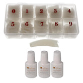 Sun Garden Nails Tipbox 500 Tips Incl. 3 Conseils Colle Conseils Nail Tips Colle - Modelage Ongles