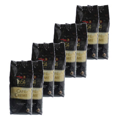 Cafe Creme în stil elvețian, boabe întregi, boabe de cafea, pachet de 8, 8 x 1000g