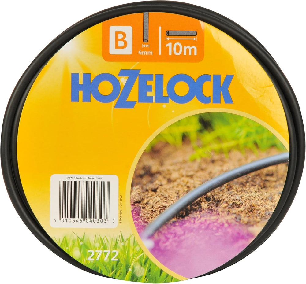 Micro-tuyau Hozelock 2772P0000 4 mm - 10 m, noir, 18,2x18,2x4,3 cm,