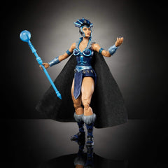 Figurine d'action Masterverse des Maîtres de l'Univers Env. 18 cm de haut, New Eternia Evil-Lyn, MOTU Toy Villainess, Sorcière, 30 points de mouvement, Baguette boule de cristal, Figurines JBP77 Naty Shop