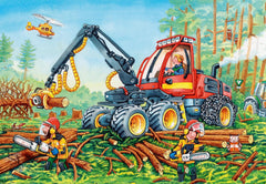 Ravensburger Puzzle pour enfants - 07802 Pelle et tracteur forestier - Puzzle pour enfants à partir de 4 ans, avec Puzzle 2X24 pièces Naty Shop