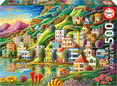 Educa - Puzzle 500 pièces pour adultes | Village coloré au bord du lac Puzzle 500 pièces pour adultes et enfants à partir de 11 ans, puzzle paysage, illustration (19552) Puzzle Naty Shop Titre par défaut
