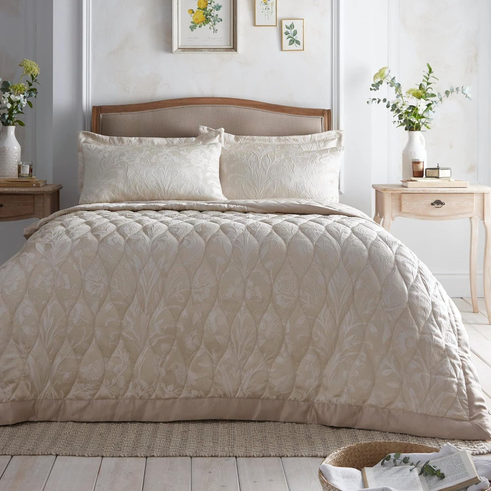 Heritage Elysia jacquard cuvertură de pat, 200 X 230 Cm, șampanie Paturi si Cuverturi Appletree Titlu implicit