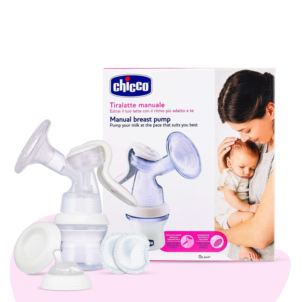 Chicco Natural Feeling tire-lait manuel avec tétine inclinée et bouchon hermétique, devient biberon - 150 ml Alimentation et Accessoires d'Allaitement Boutique Bebe Naty Manuel avec gobelet en silicone et poignée ergonomique
