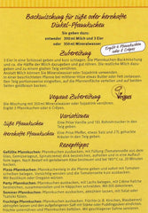 Dinkel-Pfannenkuchen, 180 G Mélange pour la pâtisserie et la cuisine Naty Shop