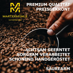 Martermühle coffret d'échantillons de café en grains 3x250g force légère/moyenne I Arabica I Grains de café entiers légèrement torréfiés, faible acidité (39/46/529)
