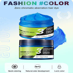 Cire à cheveux bleue Spray pour cheveux bleu temporaire Couleur Crazy Blue Lavable Coloration capillaire instantanée Teinture capillaire naturelle Coiffage cheveux pour hommes femmes Party Naty Shop Coloration capillaire