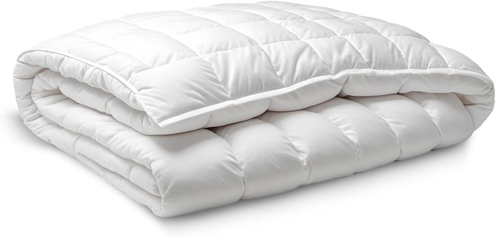 Couette fibre, 250 g, microfibre, douce, soyeuse, pour lits de 100, 105 et 110 cm, blanc, 180 X 220 cm Naty Shop couettes et couettes 180 X 220 cm