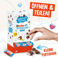 Kids Chocolate Mini - 150 mini-barres emballées individuellement, 900 grammes de bonbons au chocolat Naty Shop
