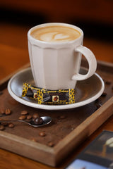 Hellma Espresso Beans in Dark Chocolate - 40 grains enrobés de chocolat individuellement - 1,1 g chacun - Boîte de rangement - Pour cafés et restaurants