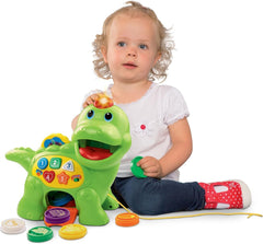 Vtech Baby Feed Me Dino - Nourrir et apprendre le dinosaure parlant avec des chansons, des boutons et un jeu de questions - Pour 12-36 mois Jouets pour bébé Naty Shop