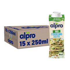 Alpro Bio Cooking Soya – Crème de Koch Vegan Bio – 15 x 250 ml