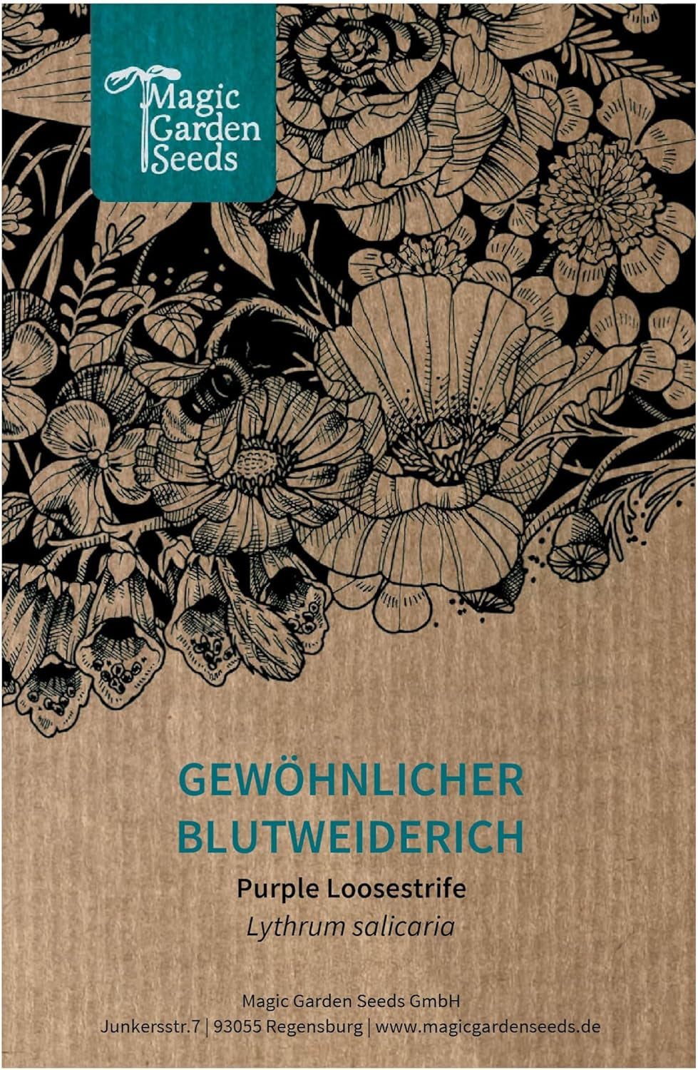 Magic Garden Seeds - Blut-Weiderich Saatgut - Lythrum Salicaria - Ca. 2000 Samen | Mehrjährige Wildstaude Für Feuchtgebiete & Teichränder | Insektenfreundliche Uferpflanze | Winterhart