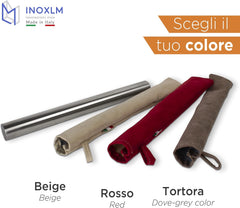 INOXLM Sucitor din oțel inoxidabil pentru pastă de zahăr, aluat, pâine, pizza, tort (pungă taupe)