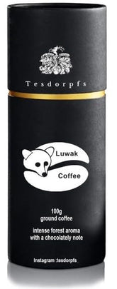 Tesdorpfs Café 100 % Kopi Luwak Arabica | Café civette torréfié City 100g | Machines à café ou à thé | Kaffeespezialität comme cadeau pour les amateurs de café von Tesdorpf (Ganze Bohnen)