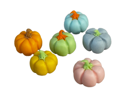 Set 6 decoratiuni comestibile din pasta de zahar, Bostani Decoratiuni din Pasta de Zahar Naty Shop