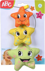 Simba 104010071 - ABC étoile de mer douce, jouet enfant, étoiles textiles remplies de polystyrène, 3 pièces, à partir de 6 mois Jouets Bebe Naty Shop