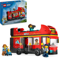 Bus à impériale LEGO City, bus jouet à deux étages, ensemble de véhicules pour filles et garçons à partir de 7 ans, contient 5 figurines, dont un bébé dans un landau 60407 Jeux de construction Besuche den LEGO-Store Titre par défaut