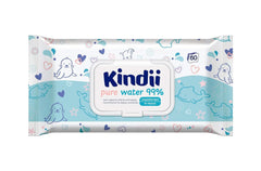 Kindii Lingettes humides pour bébés et enfants - Allantoïne - Sans parfum - Testé dermatologiquement - Pour peaux sensibles Lingettes humides bébé Naty Shop À base d'eau 60 lingettes