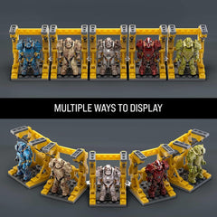 MEGA Fallout Actionfigur Bauspielzeug, T-60 Power Armor Collection mit 327 Teilen, 5 Mikro-Actionfiguren und Zubehör, für Sammler
