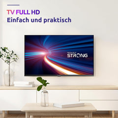 STRONG - Téléviseur Full HD 40 pouces (100 cm) SRT40FF2003C - Qualité d'image exceptionnelle - Triple tuner - 3 ports HDMI (1 ARC), 2 ports USB, connexion AV, antenne/satellite - Noir