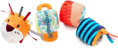 Lilliputiens - Rouleau sonore Jack Velcro - Jouet d'activité coloré pour bébé avec différents sons et hochets amovibles - Favorise l'écoute et la motricité - A partir de 6 mois - 83064 Jucarii Bebe Naty Shop Titre par défaut