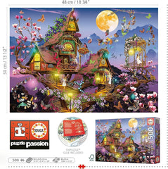 Educa - Puzzle 500 pièces pour adultes | maison de fées, puzzle 500 pièces pour adultes et enfants à partir de 11 ans, fantaisie, contes de fées, fées (19554) Puzzle Naty Shop