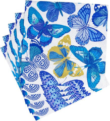 Serviettes papillon, bleues, 20 pièces par paquet