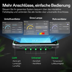 VIVOSUN Cort de Cultivare Inteligent Set Complet 60x60x120cm, sistem de creștere automat integrat WiFi cu lumină LED cu spectru complet de 100W și sistem eficient de ventilație cu controler GrowHub E42A+